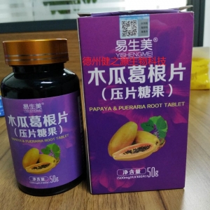 山東易生美木瓜葛根片貼牌案例_德州健之源